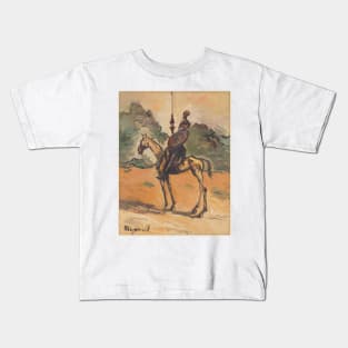 Don Quixote oil on canvas Kids T-Shirt